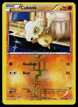 Pokemon Card - Cubone Dragons Exalted 60/124 Common Reverse Holo - Image 1