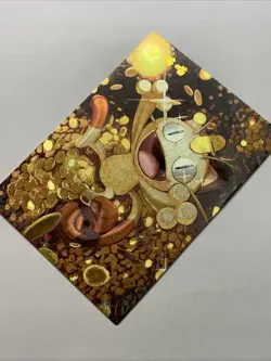 Meowth Coin Cat Pokemon Foil Holo Card Anime Rare Full Alt Art 52 Arcade Pokedex - Image 3