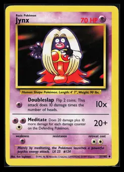 Jynx 31/102 Uncommon Base Set Pokemon Card - Image 1