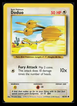 Doduo 48/102 Common Base Set Pokemon Card - Image 1