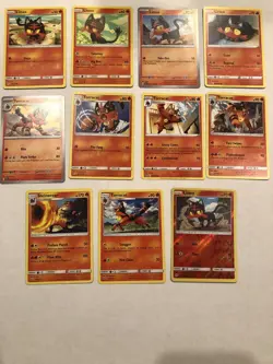 Lot Of 11 Litten and Torracat Pokemon Cards - Image 1