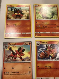 Lot Of 11 Litten and Torracat Pokemon Cards - Image 5