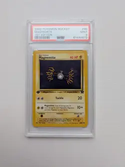 PSA 9 Magnemite 60/82 - Team Rocket - Pokemon Card 2000 1st Edition - Image 1