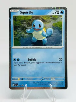 Squirtle 048 Scarlet & Violet Cosmos Holo Black Star Promo Pokemon Card - Image 1