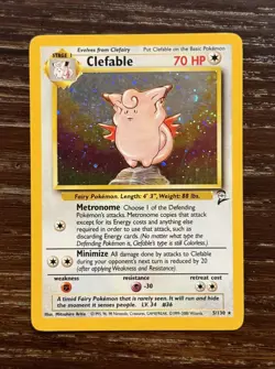 Clefable - Base Set 2 - 005/130 - Holo Rare - Pokemon Card - Image 1