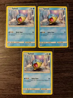 5x Spheal (3x 50/236 & 2x 49/236) Pokemon card SM Cosmic Eclipse common NM - Image 1