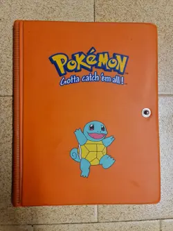 Base Set Squirtle Ultra Pro Folder Binder Orange Theme Deck Art Pokemon Cards - Image 1