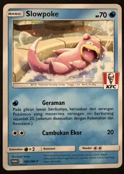 Slowpoke 183/SM-P KFC Kentucky Fried Chicken Promo Card Pokemon TCG NM - Image 1