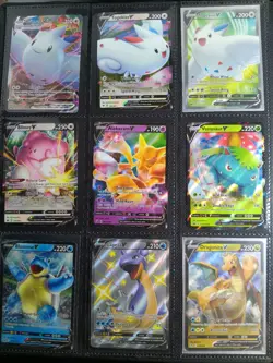 Pokemon TCG - V Pokemon Card Lot of 9! lapras Dragonite Alakazam venusaur - Image 1