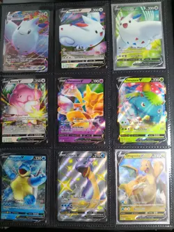 Pokemon TCG - V Pokemon Card Lot of 9! lapras Dragonite Alakazam venusaur - Image 2