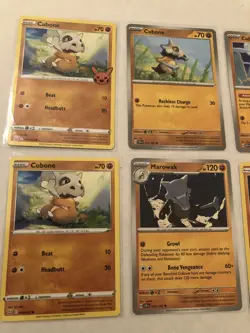 Lot of 8 Cubone and Marowak Pokemon Cards - Image 2