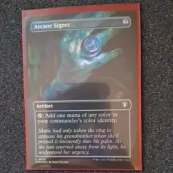 Arcane Signet (Borderless) #653 (Foil) (NM) Commander Masters CMM Magic MTG - Image 1