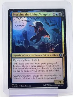MORBIUS THE LIVING VAMPIRE 2025 MAGIC THE GATHERING MARVEL FOIL Q6016 - Image 1