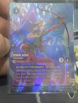 Robin Hood - Sharpshooter (Enchanted) 215/204 Shimmering Skies Holo - Image 1