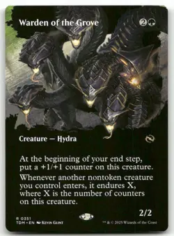 Warden of the Grove (Borderless) #351 MTG Tarkir TDM NM X1 - Image 1