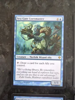 MTG 1x Sea Gate Loremaster Zendikar LP-MP, English - Image 1