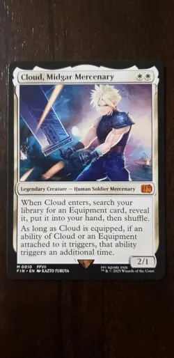 Cloud, Midgar Mercenary M 0010 Final Fantasy Magic the Gathering MTG Non Foil - Image 1