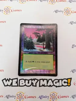 MTG | Forest (2001 Ice Age) | Arena Promo | Foil | Moderately Played | English - Image 1