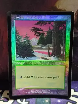 MTG | Forest (2001 Ice Age) | Arena Promo | Foil | Moderately Played | English - Image 3