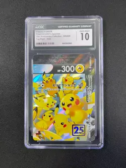 Pikachu V-UNION Celebrations Complete Set 4 Japanese Pokemon S8a CGC 10 HCQL 2 - Image 4