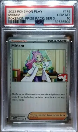 2023 Pokemon Play! Miriam Prize Pack Ser. 3 PSA 10 Gem Mint Low Pop ?? - Image 3