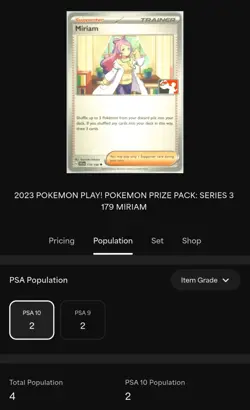 2023 Pokemon Play! Miriam Prize Pack Ser. 3 PSA 10 Gem Mint Low Pop ?? - Image 5