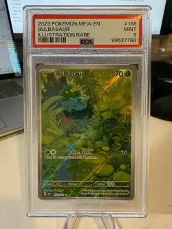 2023 POKEMON MEW EN - 151 ILLUSTRATION RARE #166 BULBASAUR PSA 9 MINT - Image 1