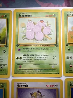 Pokemon Meowth Oddish Lickitung Nidoran Bellsprout Jungle 1st Edition Lot - Image 3