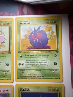 Pokemon Meowth Oddish Lickitung Nidoran Bellsprout Jungle 1st Edition Lot - Image 4