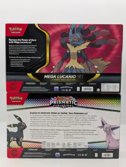 Pokemon TCG PRISMATIC EVOLUTIONS Premium Figure Collection Box M Lucario! SEALED - Image 2