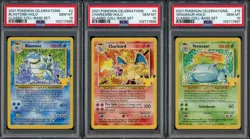 PSA 10 Sequential English Set Pokemon Celebrations Charizard Venusaur Blastoise - Image 1