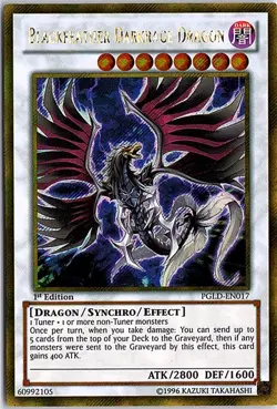 Blackfeather Darkrage Dragon Gold Secret Rare Premium Gold PGLD-EN017 LP - Image 1