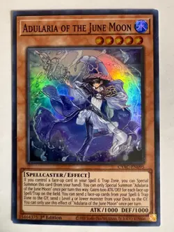 Adularia of the June Moon CYAC-EN095 1st Edition Super Rare VLP Yugioh - Image 1
