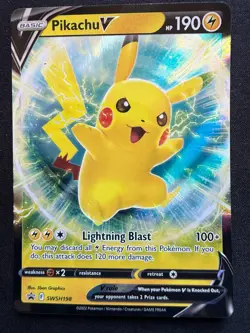 PIKACHU V SWSH198 SWSH PROMO ENGLISH POKEMON CARD TCG V PROMO HOLO - Image 1