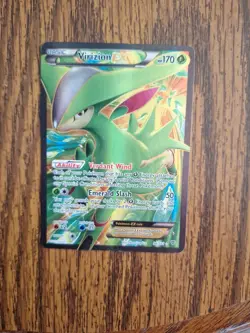 Pokemon TCG Virizion-EX Plasma Blast Holo Card Full Art Ultra Rare 96/101 - Image 1