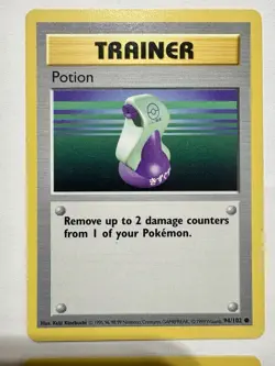 Shadowless Trainer Pokemon Card Lot Bill 91/102 Switch Potion Energy Removal - Image 3