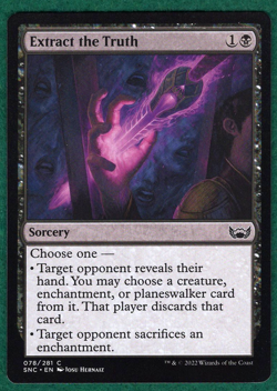Extract the Truth - Streets of New Capenna SNC #78 Magic: The Gathering MTG Card - Image 1