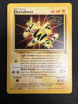 Electabuzz #2 WB Stamped Black Star Promo Vintage WOTC Pokemon TCG Card (LP-MP) - Image 1