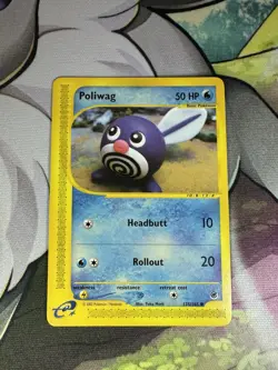 Pokemon TCG Poliwag Card Expedition Base Set 125/165- MINT CONDITION - Image 2