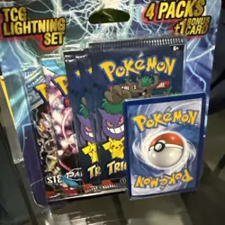 Pokemon TCG Lightning Set 4 Packs +1 Bonus Card - Image 1