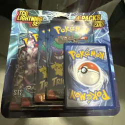 Pokemon TCG Lightning Set 4 Packs +1 Bonus Card - Image 2