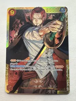 Shanks OP01-120 SEC PRB-01 NM Foil Holo One Piece Card Game - Image 1