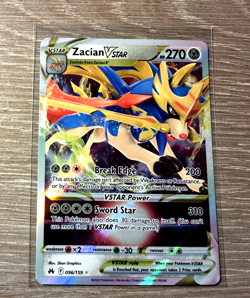 Zacian VSTAR 096/159 Crown Zenith Ultra Rare Holo Pokemon TCG Card - Image 1
