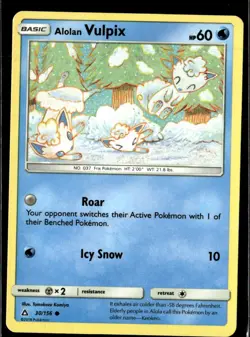 Pokemon Alolan Vulpix 030/156 Ultra Prism Non Holo Common 2 Card Lot - Image 1