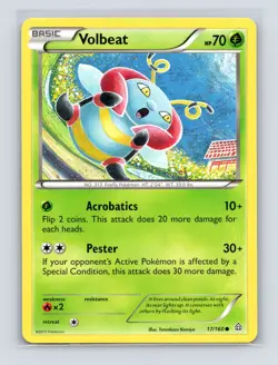 Pokemon TCG Volbeat 17/160 XY - Primal Clash Normal LP - Image 1
