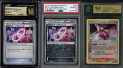 Lot (3) 2015 17 05 Pokemon Mew Mewtwo Spirit Link Delta Species Reverse Graded - Image 1