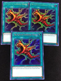 Yugioh The flute of Summoning Dragon LCKC-EN027 1ST SECRET X3 (LP) - Image 1