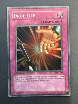 Yu-Gi-Oh! TCG LP 1st Edition Super Rare LOD-097 Drop Off LP Condition - Image 1