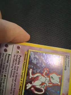 Pokemon Mewtwo TCG Base Set Holo Unlimited Rare Card 10/102 MP Condition - Image 2