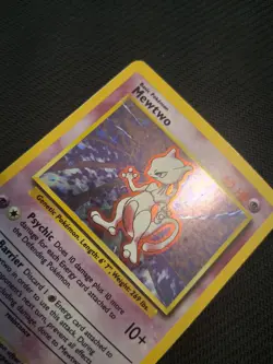 Pokemon Mewtwo TCG Base Set Holo Unlimited Rare Card 10/102 MP Condition - Image 4